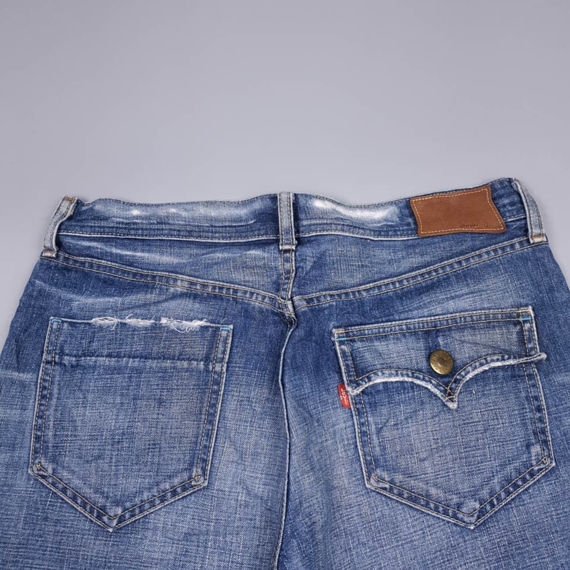 리바이스 707 중청워싱 00's 셀비지 부츠컷 데님팬 상품이미지7