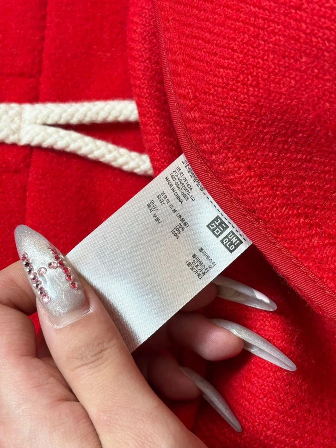 JW앤더슨 x 유니클로 레드 더플 코트 PN6827 상품이미지10