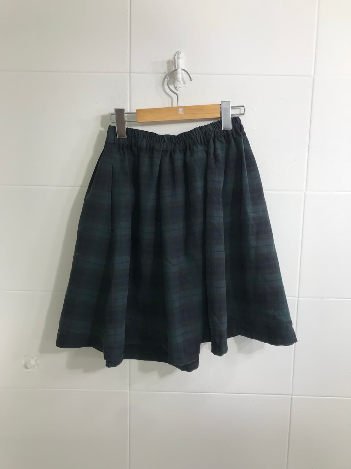 그린체크 모리걸 프레피 패딩조끼 코디세트 상품이미지7