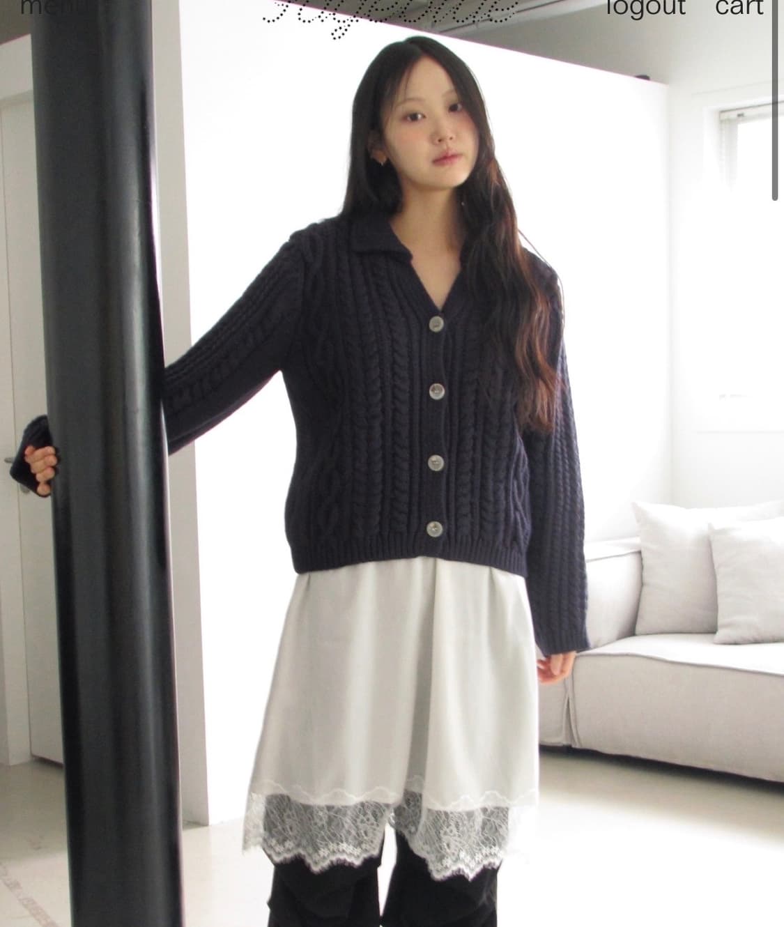 세이지블루 lace dress 상품이미지2