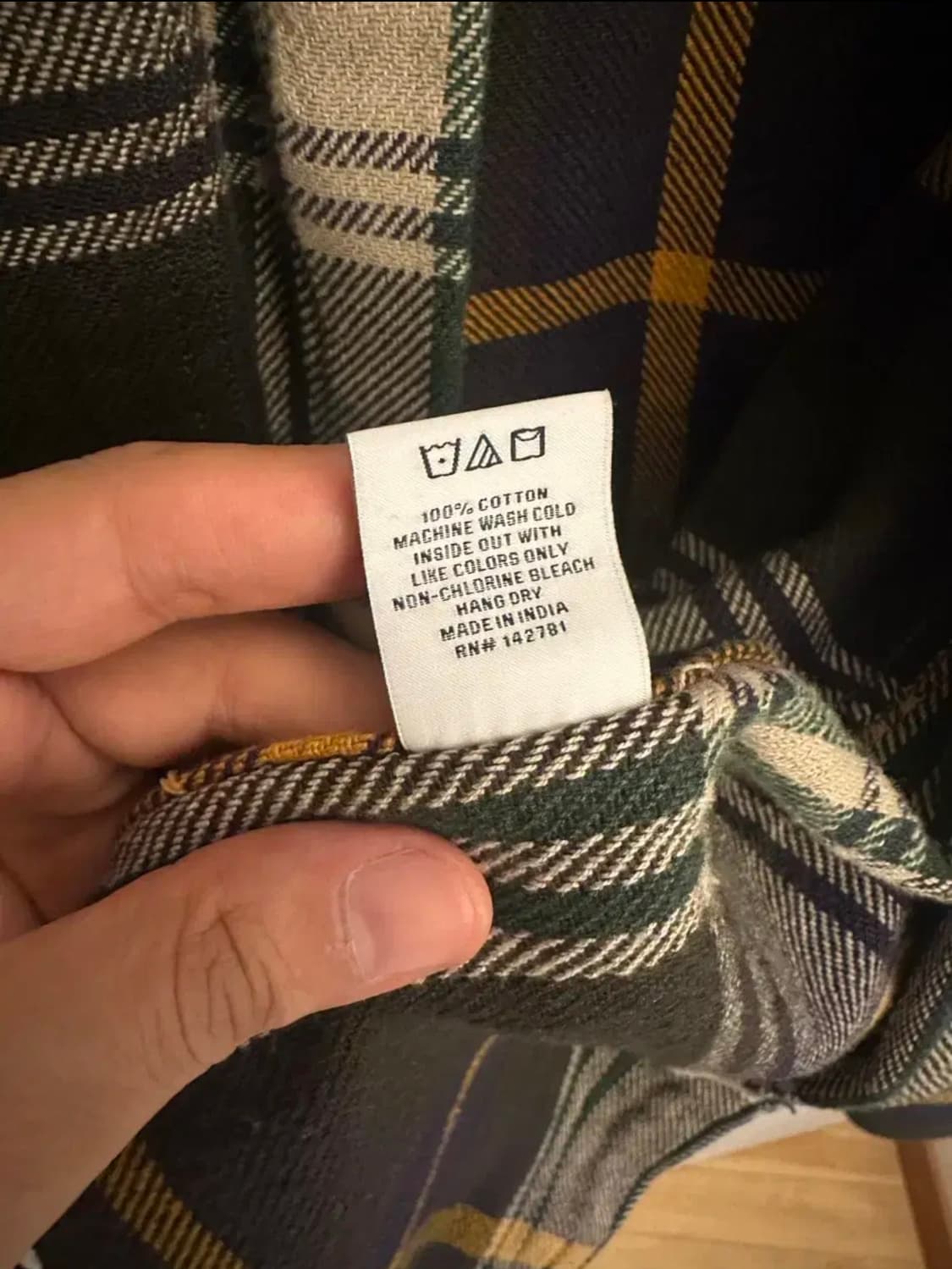 에인레온도르 체크 셔츠 M 상품이미지3