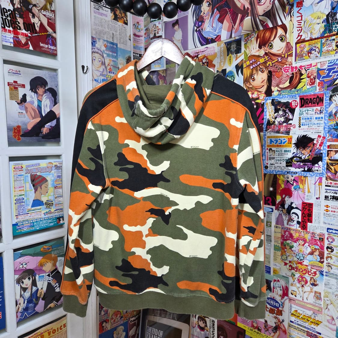 빈티지 오렌지 카모 골지 후드티 상품이미지5