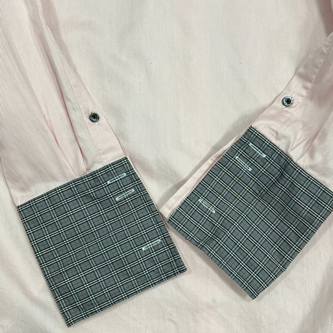 버버리 블랙라벨 노바체크 커프스 셔츠 v0947 상품이미지5