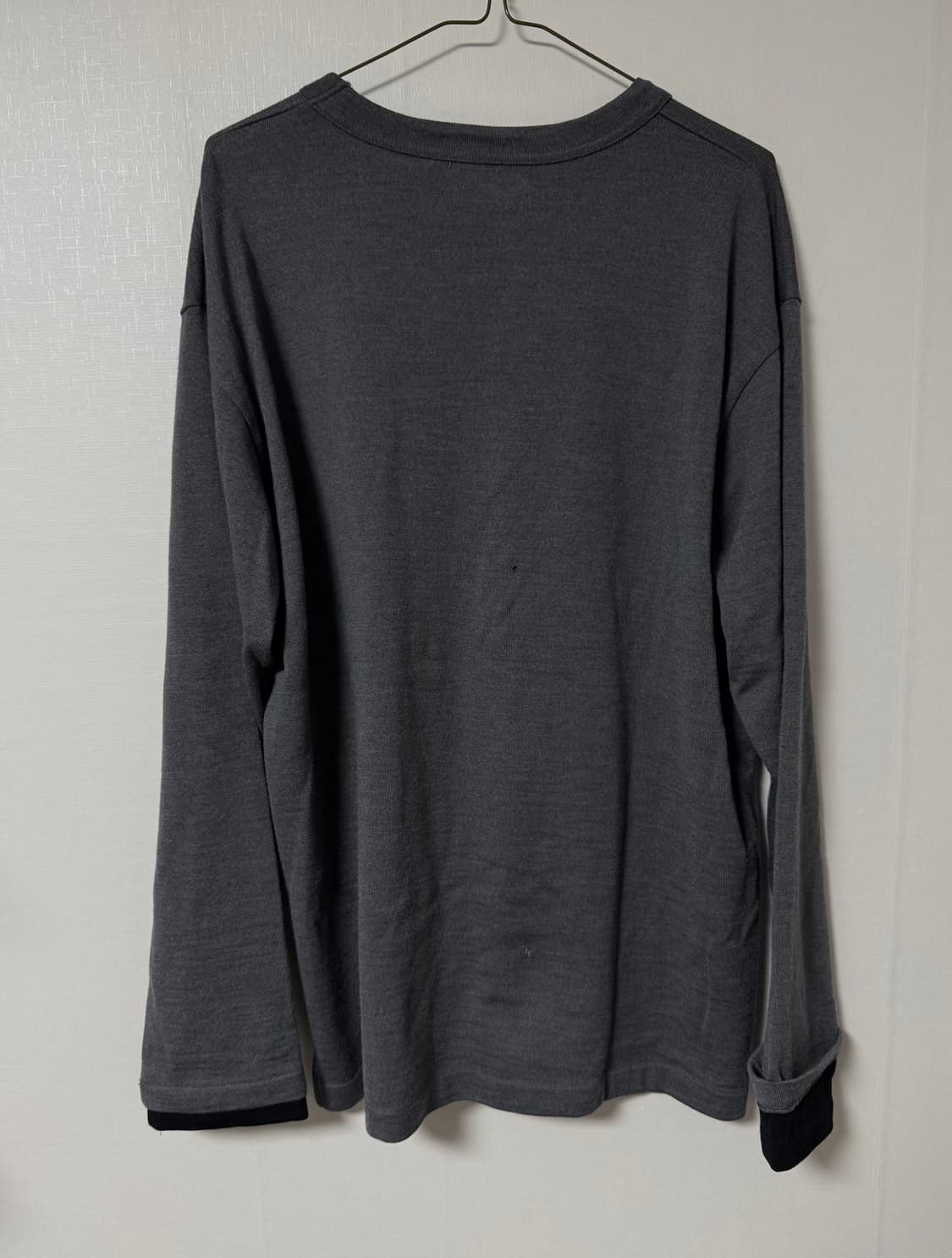 요지야마모토 뿌르옴므 레이어드 소매 니트 상품이미지2