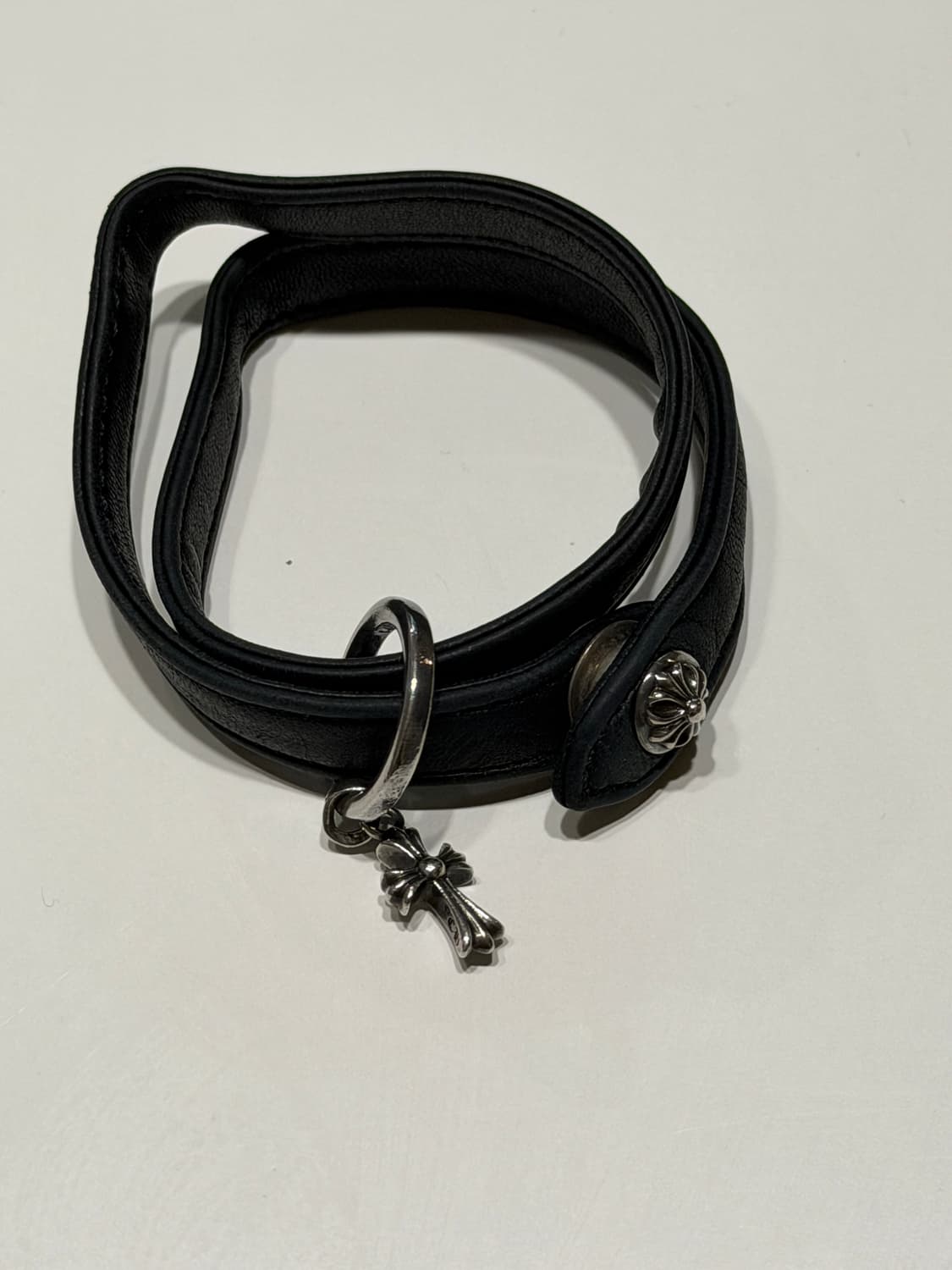 크롬하츠 가죽 실버링 팔찌 상품이미지3