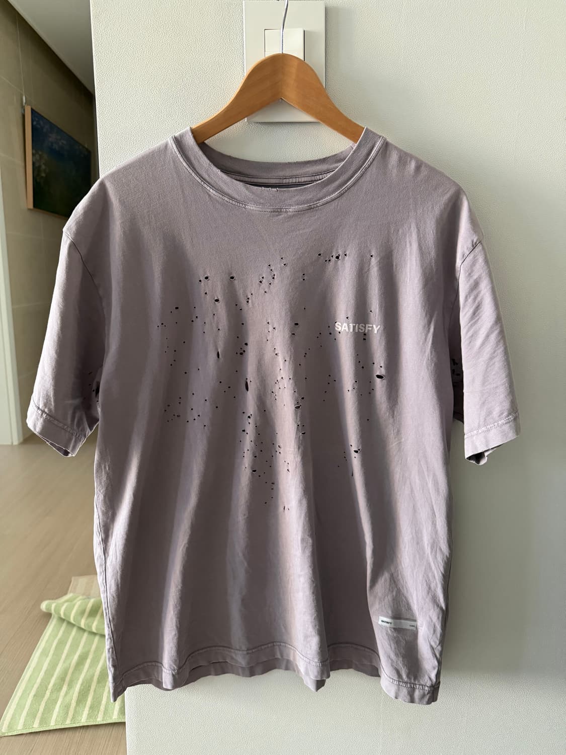 새티스파이 모스테크 티셔츠 에이즈드 퍼플세이지 L 상품이미지1