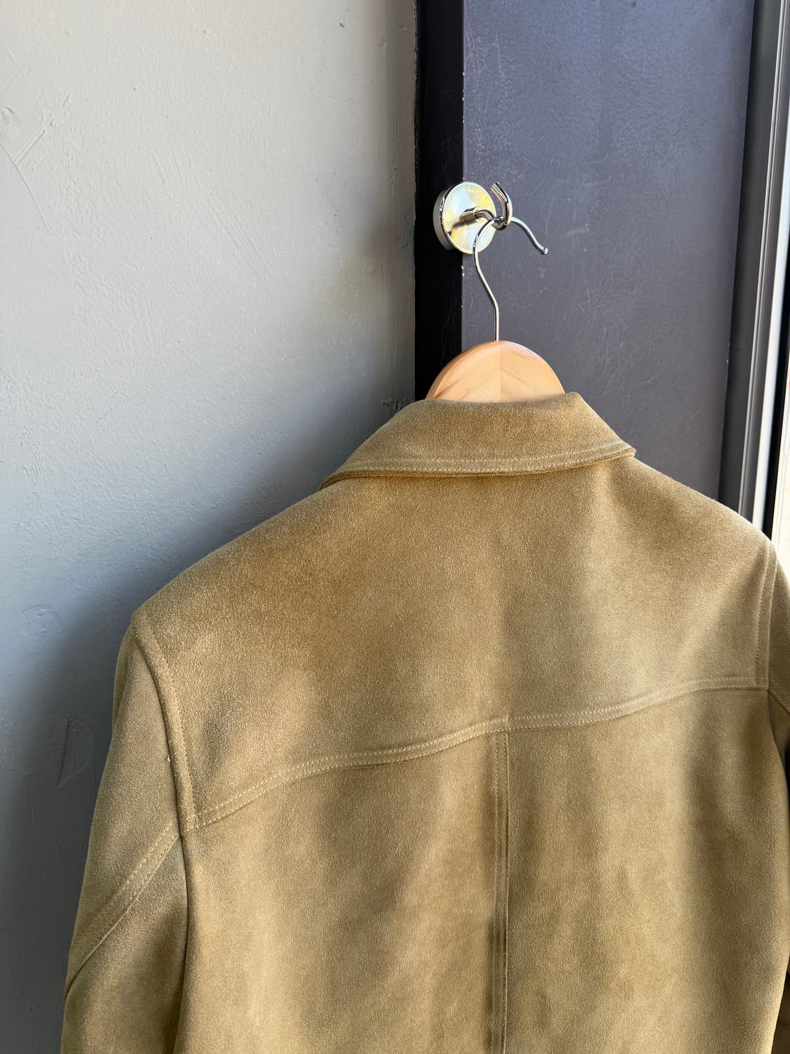 XS/ 산드로 옴므 스웨이드 카멜 집업 자켓 상품이미지7