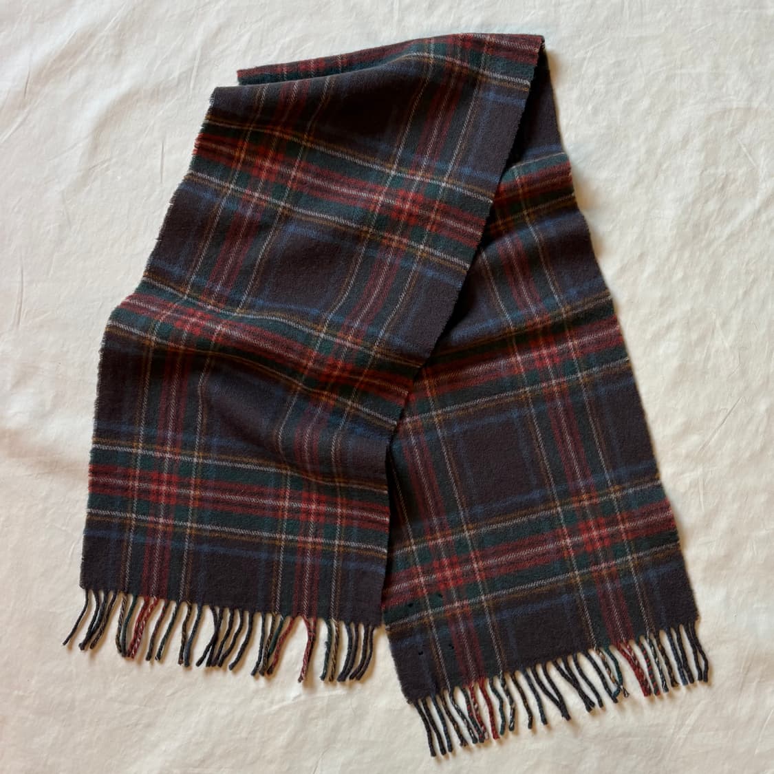 스코틀랜드 Johnstons OF ELGIN 램스울 타탄체크 머플러 상품이미지2