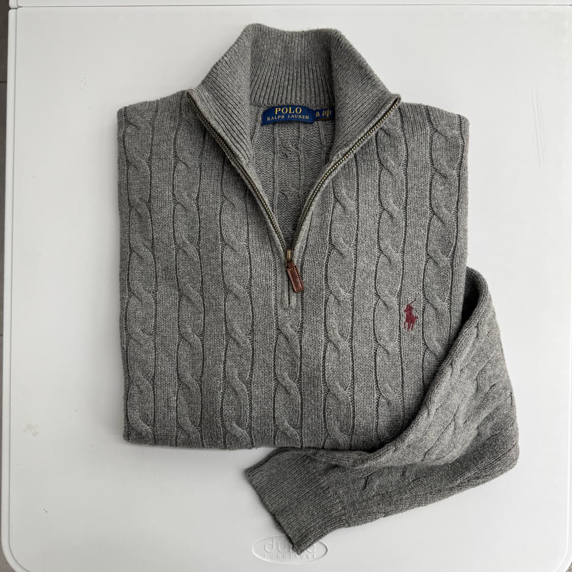 폴로 반집업 케이블 니트  상품이미지1