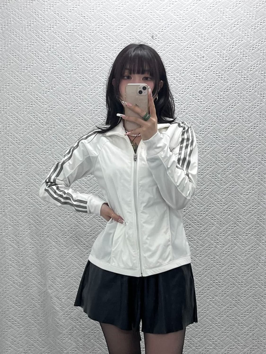 아디다스 빈티지 슬림핏 실버 져지 집업 자켓 95 C11320 상품이미지2