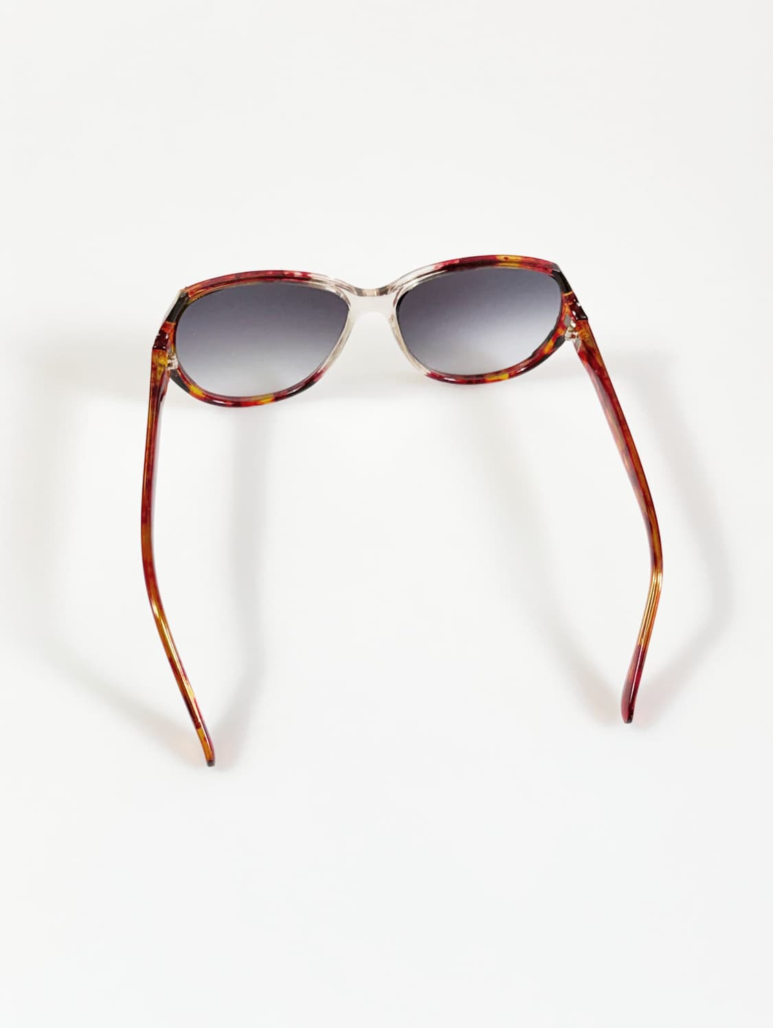 90s 투톤 토터스쉘 클리어 오벌 스퀘어 빈티지 선글라스 상품이미지5