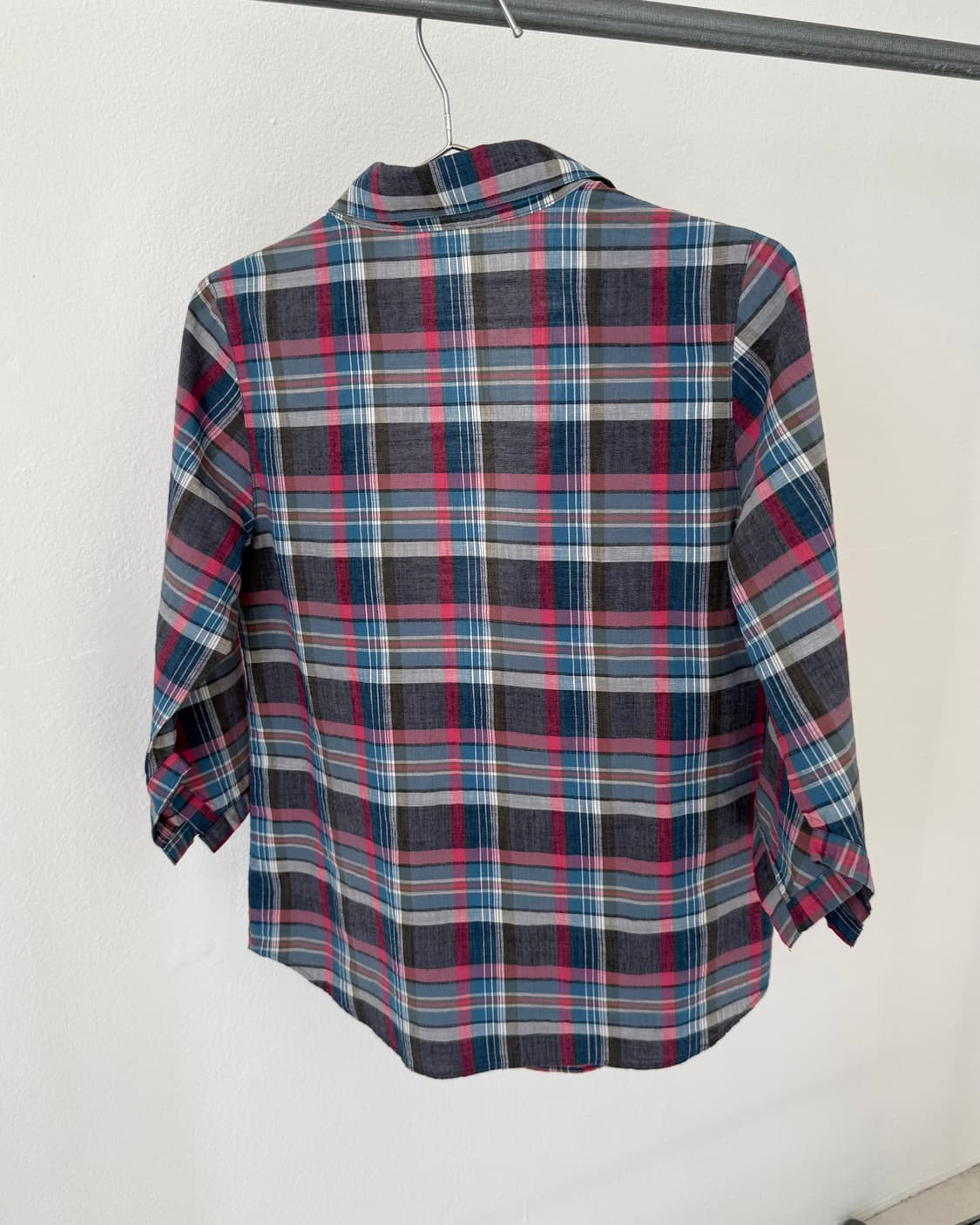 빈티지 체크 블라우스 상품이미지5