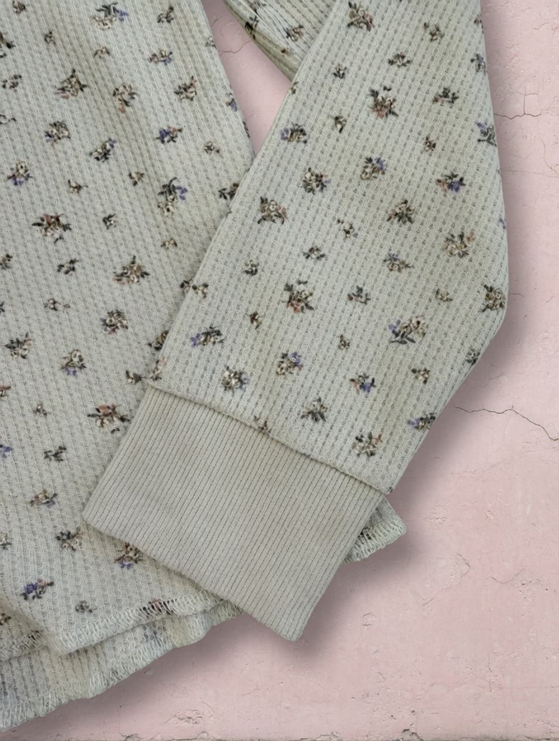 Cinema club vintage floral waffle top 상품이미지7