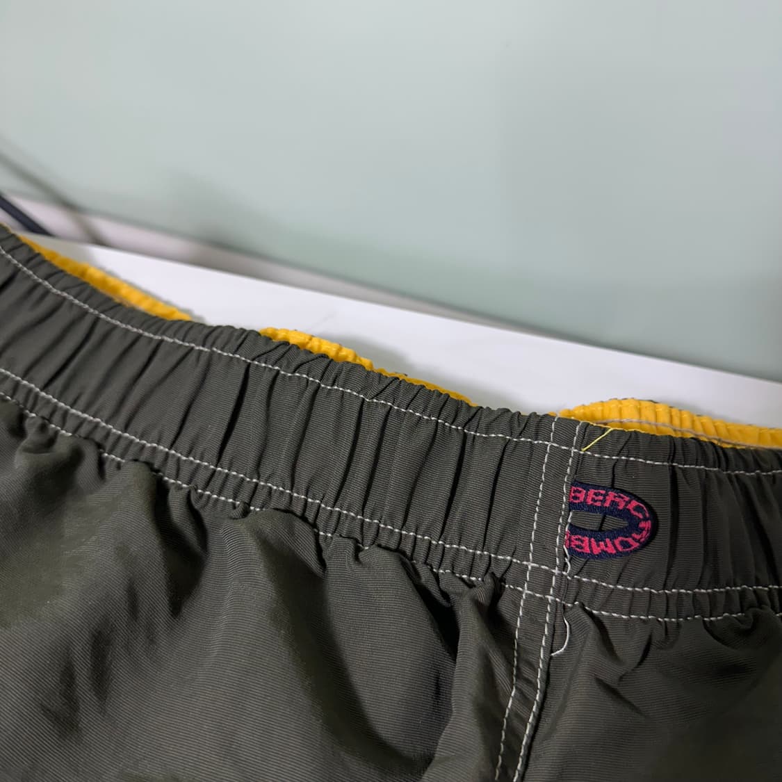 L 아베크롬비 카키 와이드 카고 나일론 밸크로반바지 상품이미지6