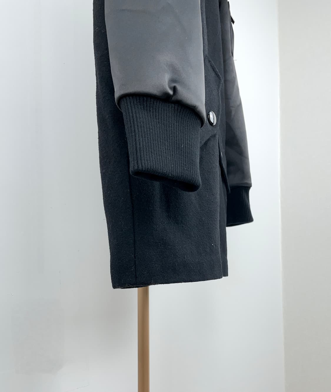 Maje 마쥬 블랙 롱 바시티 코트 상품이미지8