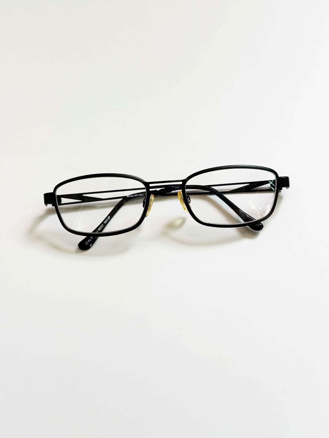 90s STATE 블랙 슬림 스퀘어 메탈 빈티지 안경 상품이미지1