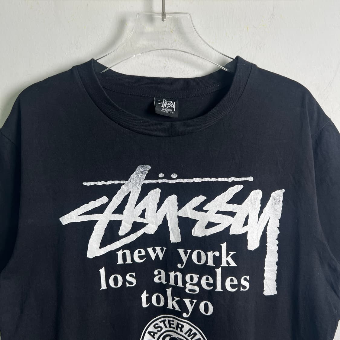 스투시 x 마스터 마인드 월드투어 블랙 반팔 티셔츠 M 상품이미지5