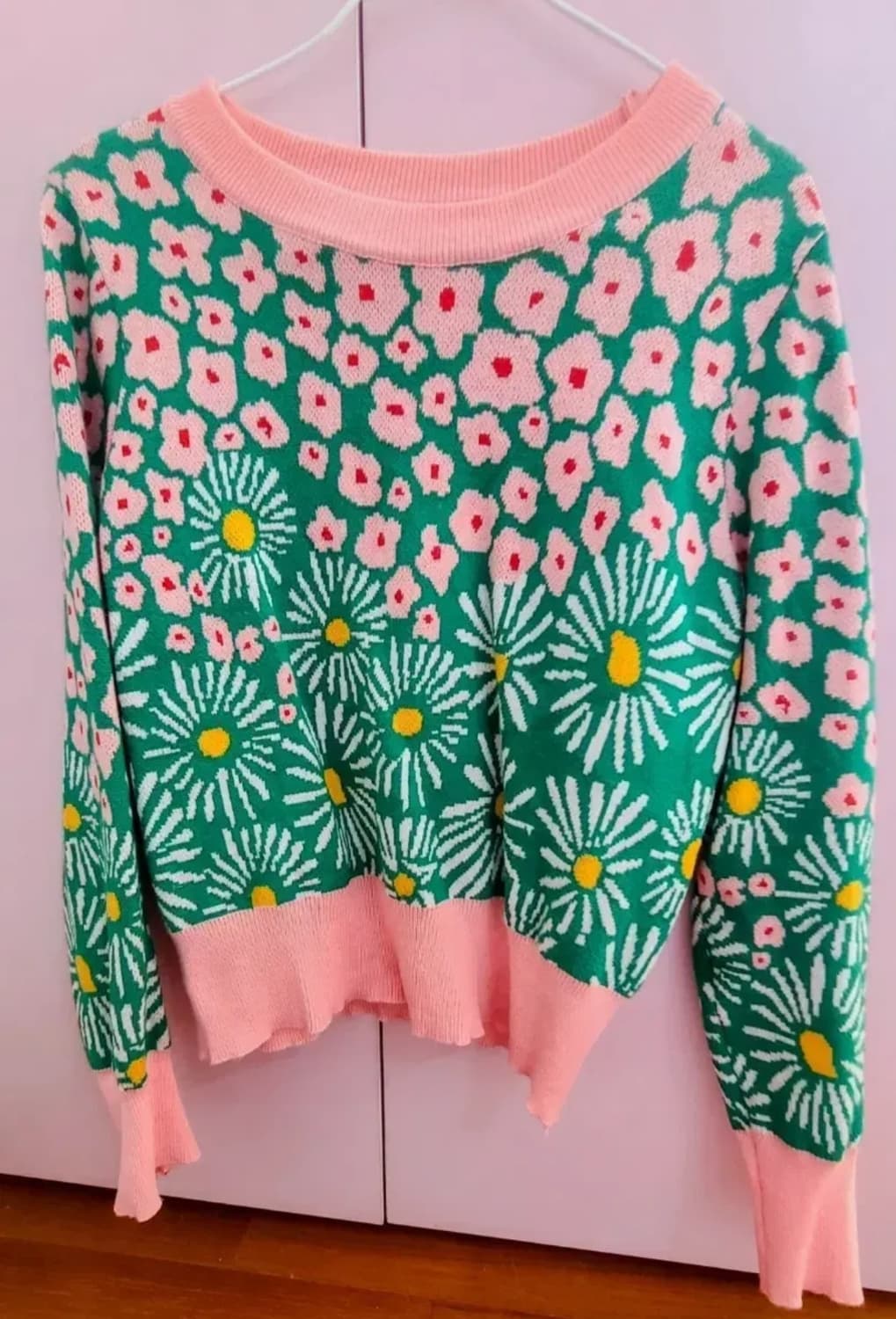 벚꽃 플라워 패턴 니트 상품이미지1