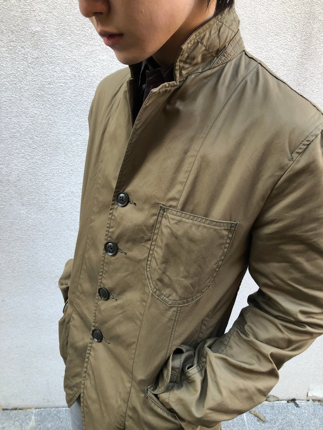 요지야마모토 뿌르옴므 밀리터리 하이넥 블레이저 자켓 상품이미지2