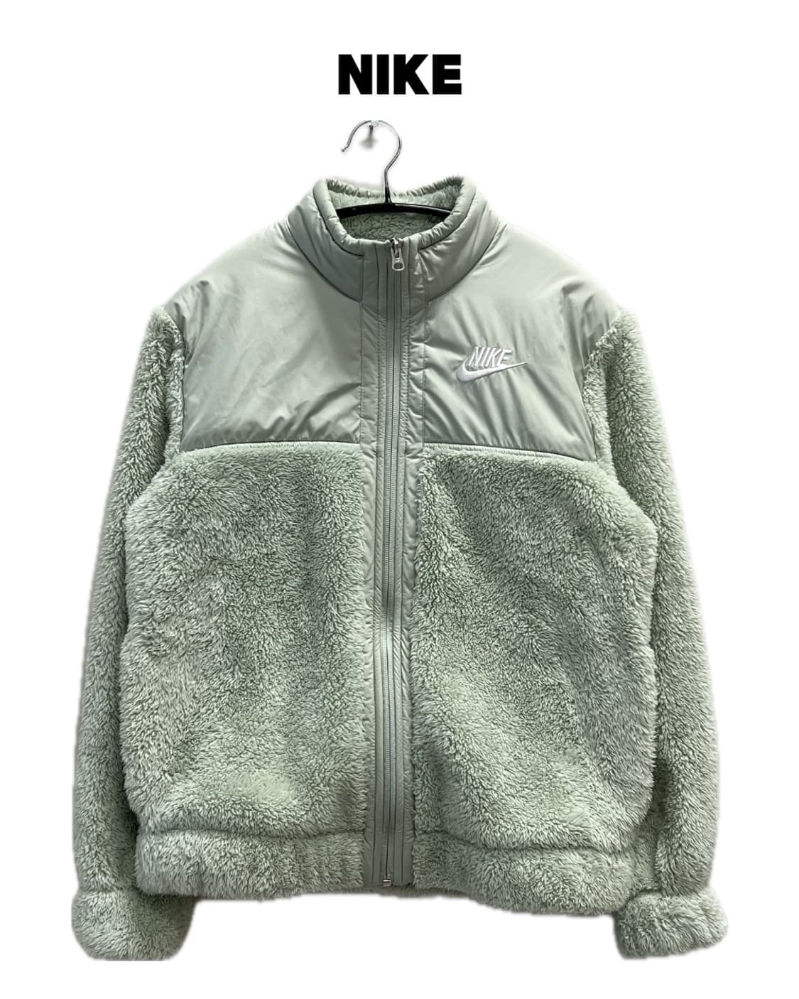 (S) 나이키 여성 스포츠웨어 플러시 재킷 그린 상품이미지1