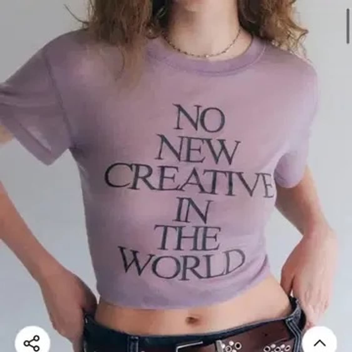 커렌트 CREATIVE SHORT SLEEVE TEE 라벤더 색상 상품이미지1