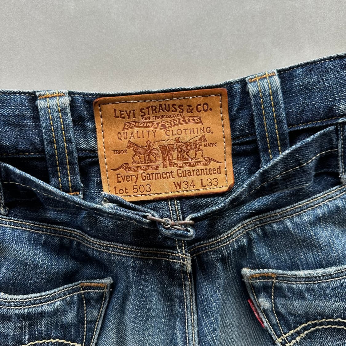 [34인치]리바이스 Levi's 빈티지워싱 503 데님 팬츠 상품이미지6