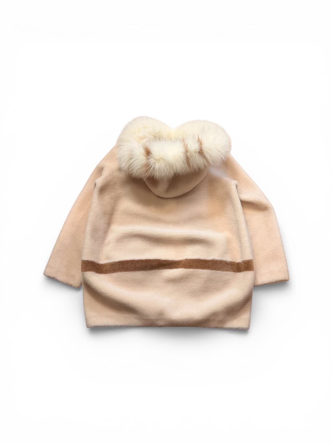 A&D 아뜰리에 천연 양털 후드 사가 폭스퍼 코트 상품이미지2