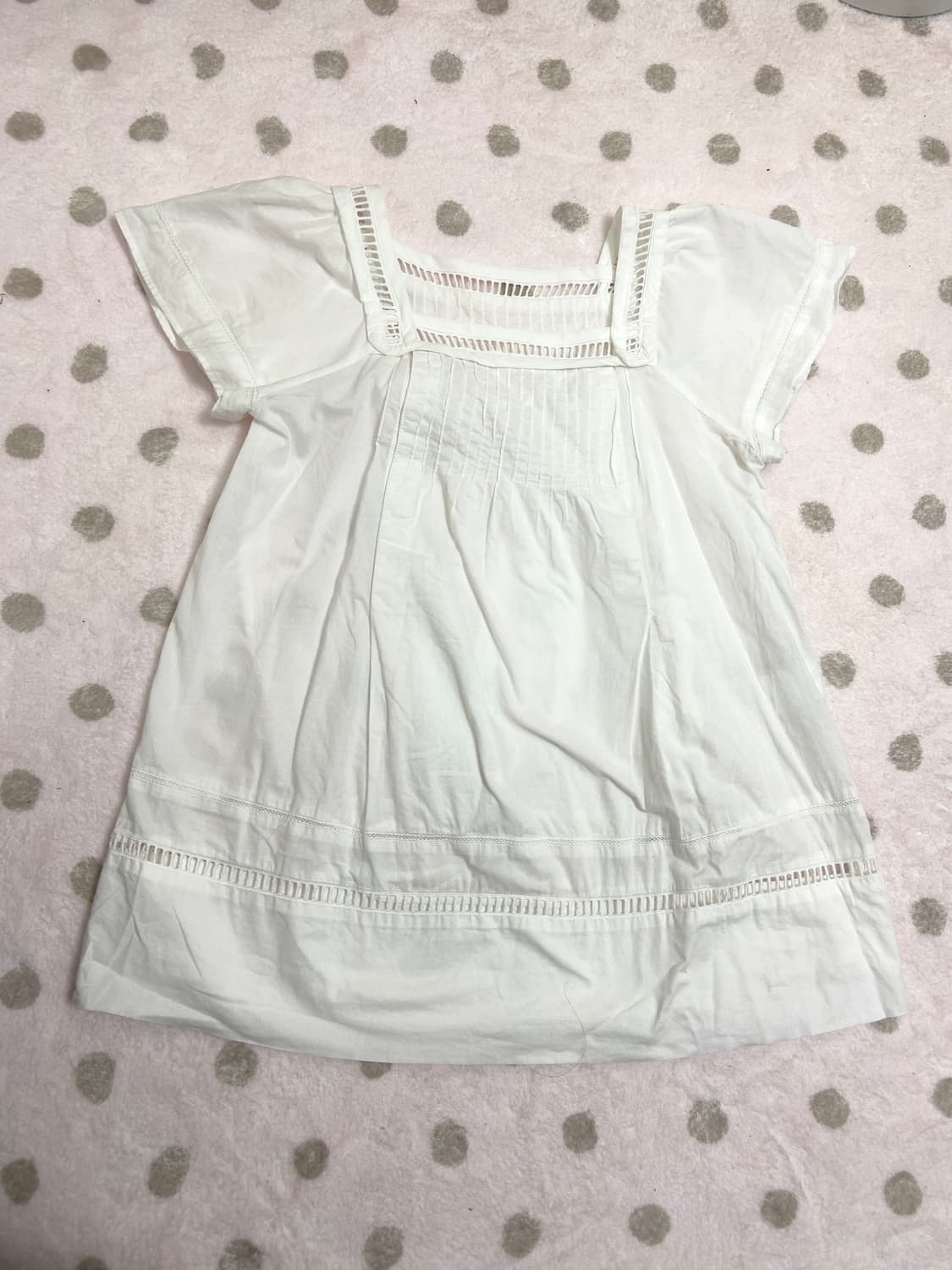 빈티지 화이트 베이비돌 펀칭 블라우스 상품이미지1