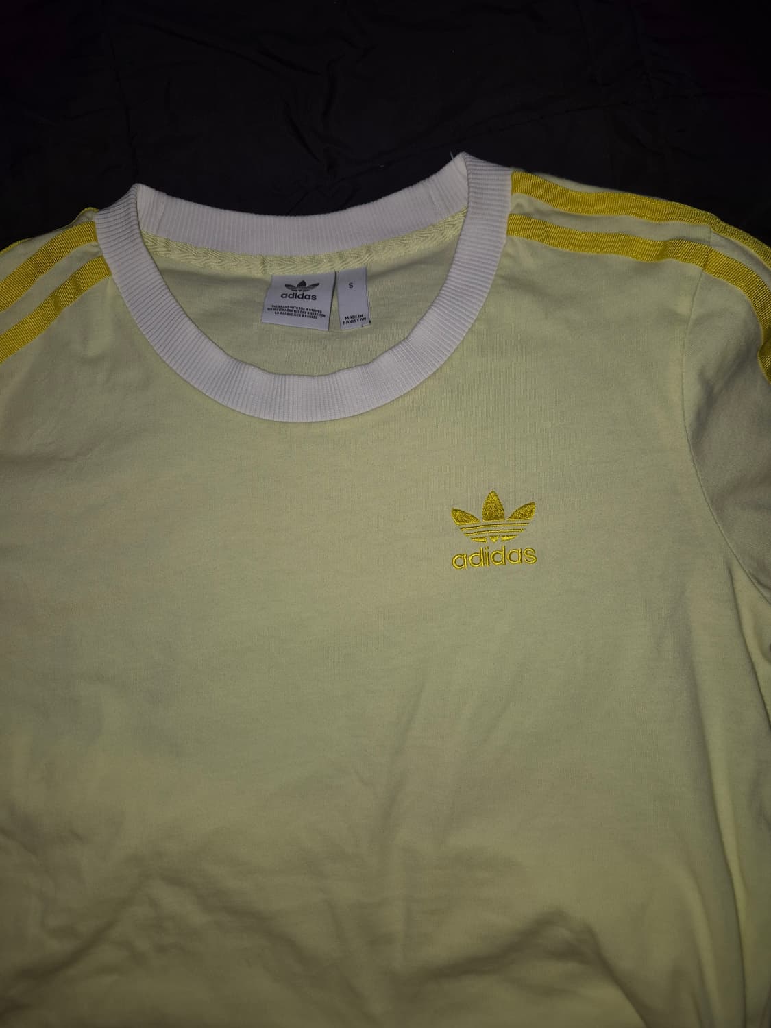 핀터깔 ] 아디다스 삼선 반팔 티셔츠 레몬 병아리🐣 S 상품이미지2
