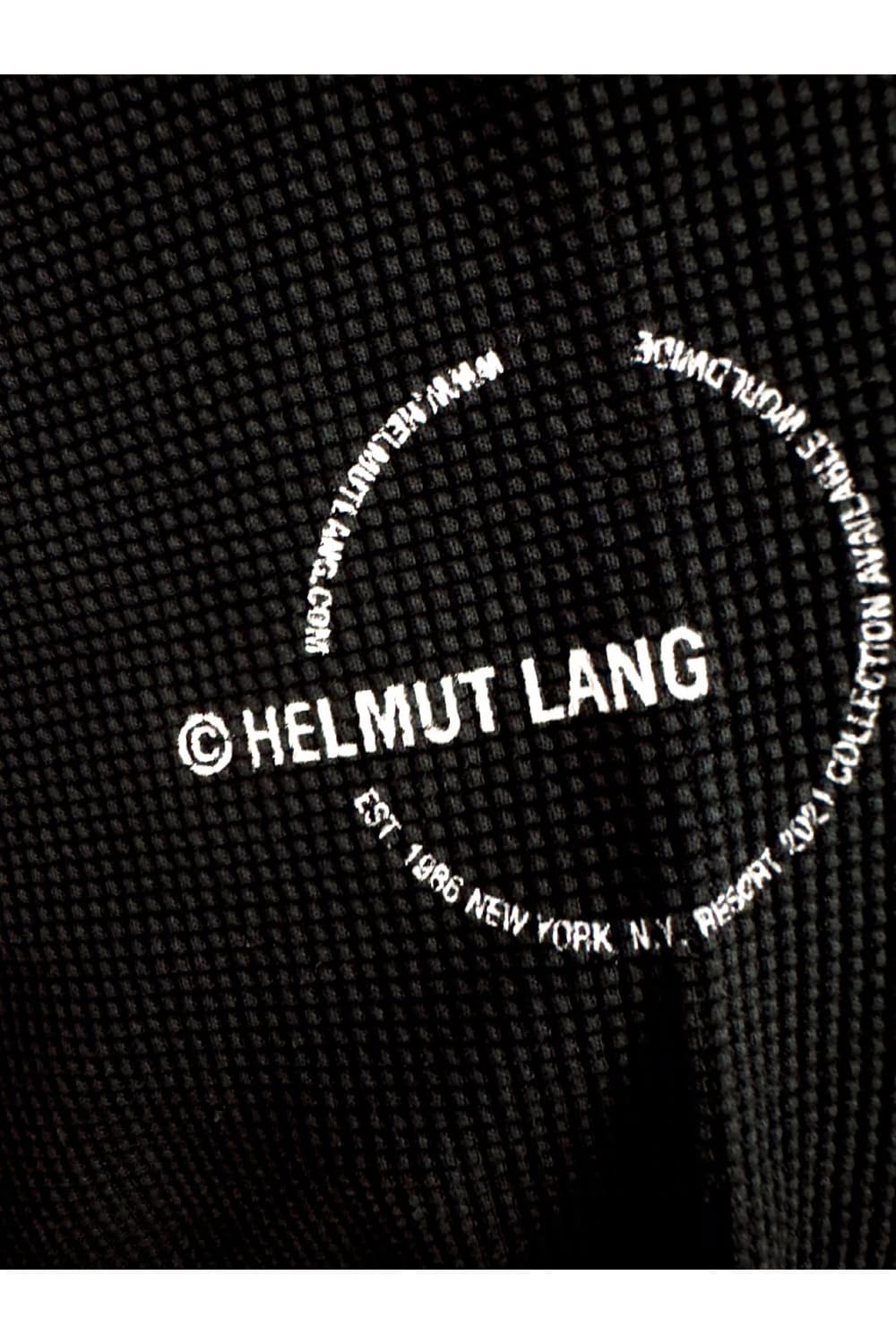 헬무트랭 HELMUTLANG 와플 니트하프집업 블랙 L 상품이미지4