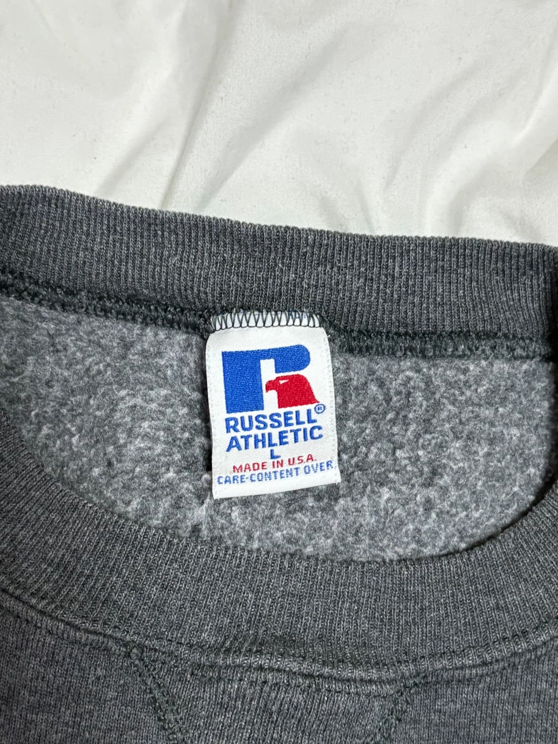 [L] USA 러셀 빈티지 스웻 맨투맨 90s 그레이 상품이미지2