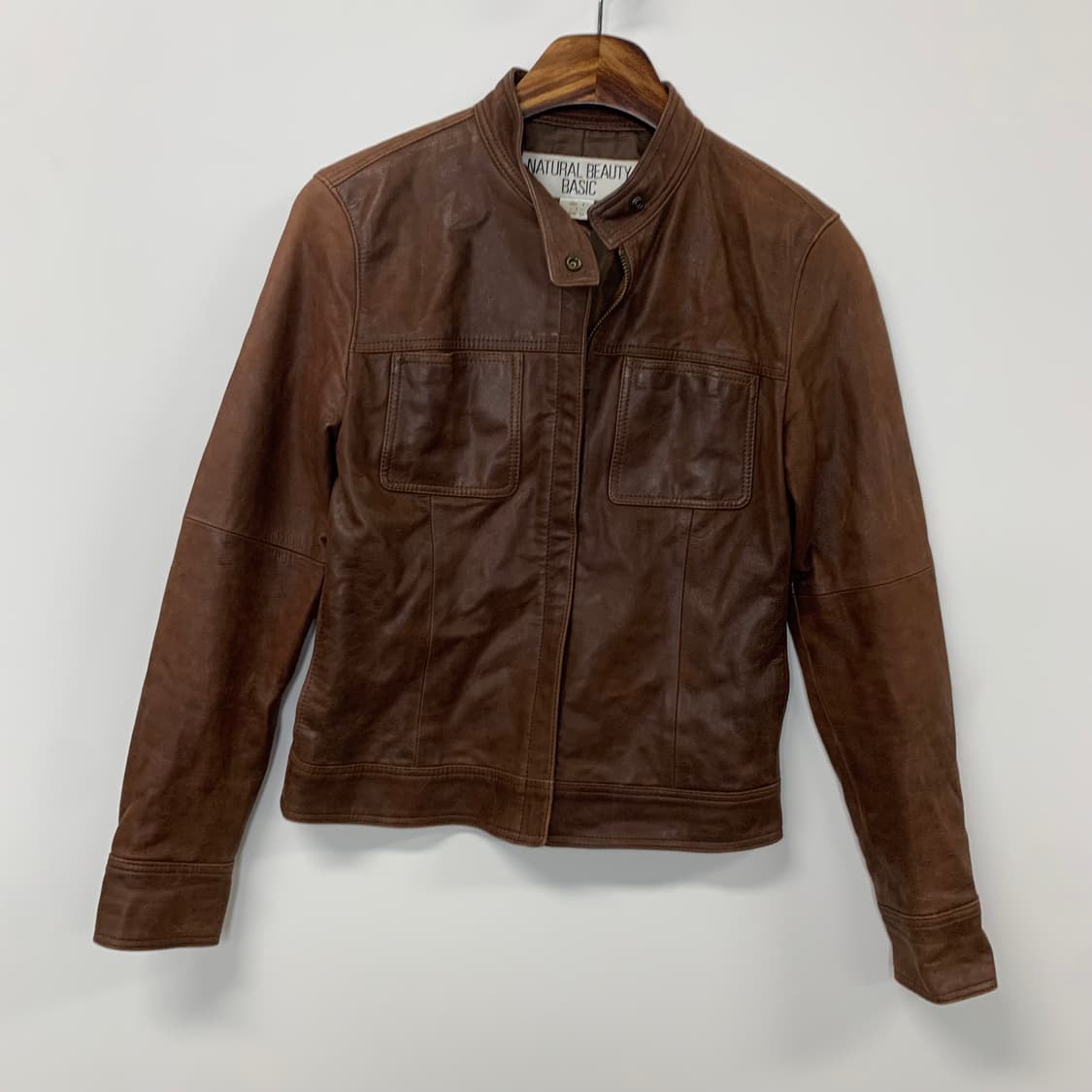 Vintage 빈티지 브라운 양가죽 레더 자켓 상품이미지3