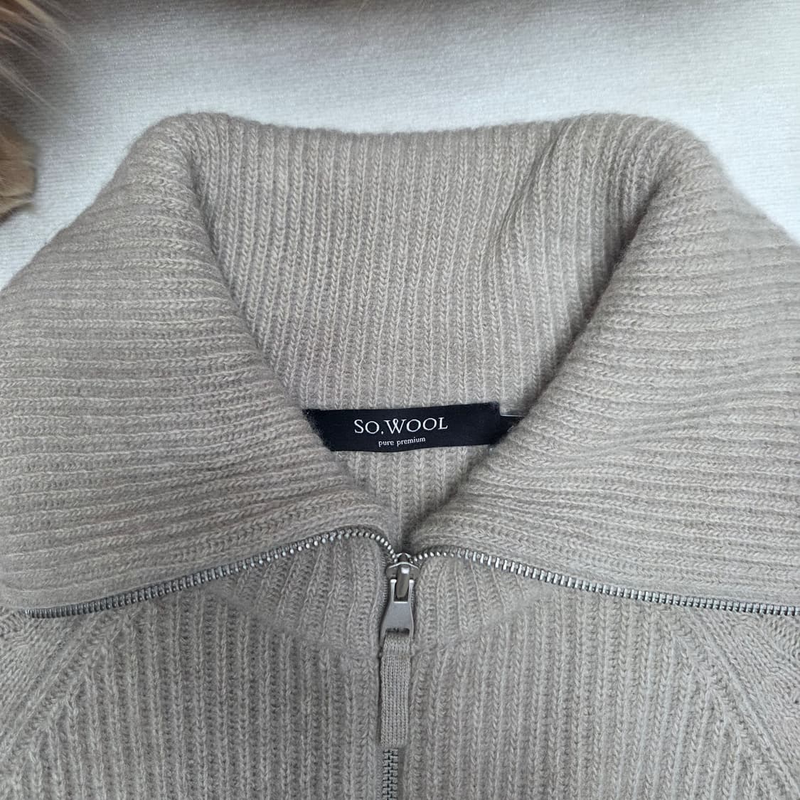 SO, WOOL 쏘울 하이넥 울 집업 가디건 상품이미지2