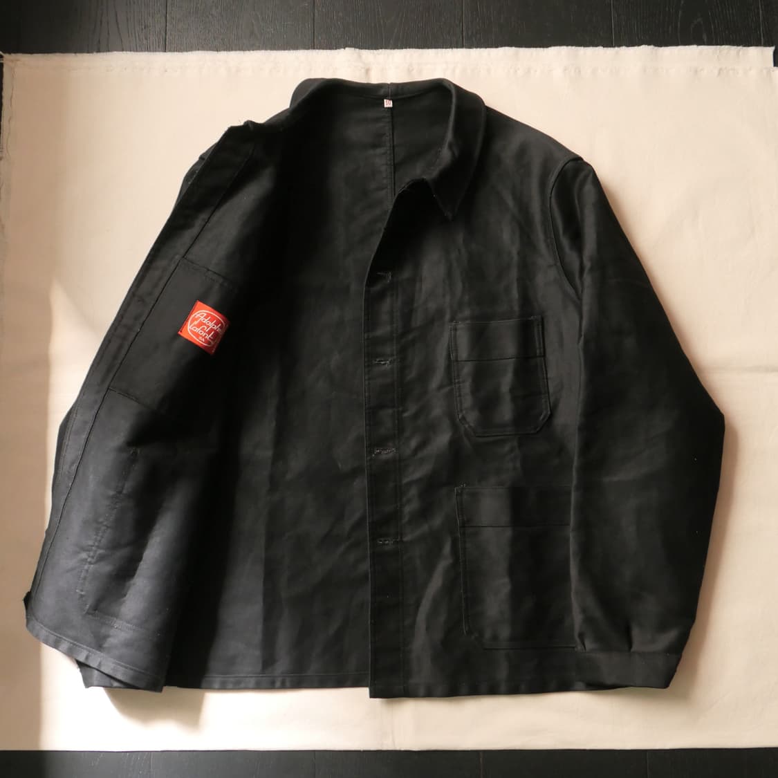 1960s French Black moleskin work jacket 상품이미지8