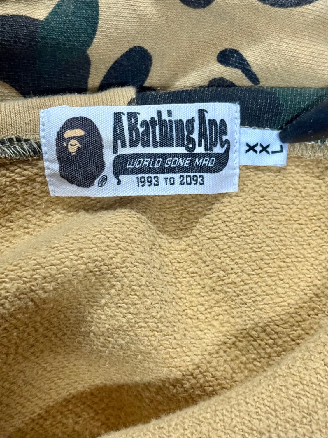 베이프 BAPE 샤크 후드 카모 XXL 상품이미지5