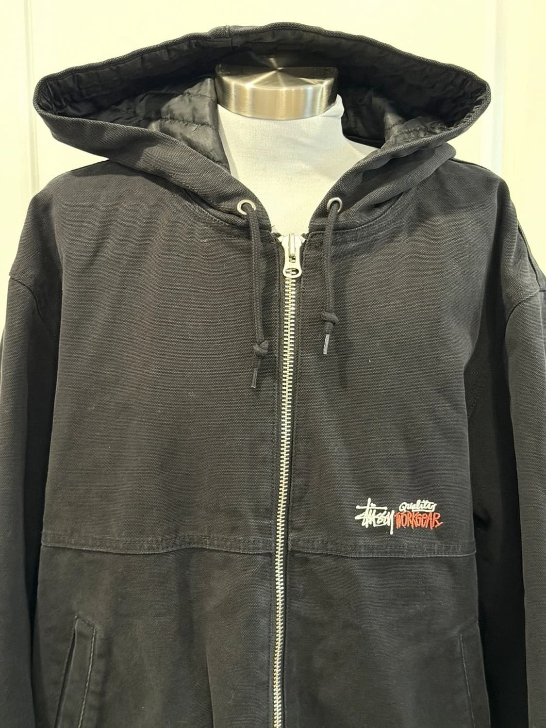 스투시 인슐레이티드 캔버스 워크 자켓 블랙 상품이미지2