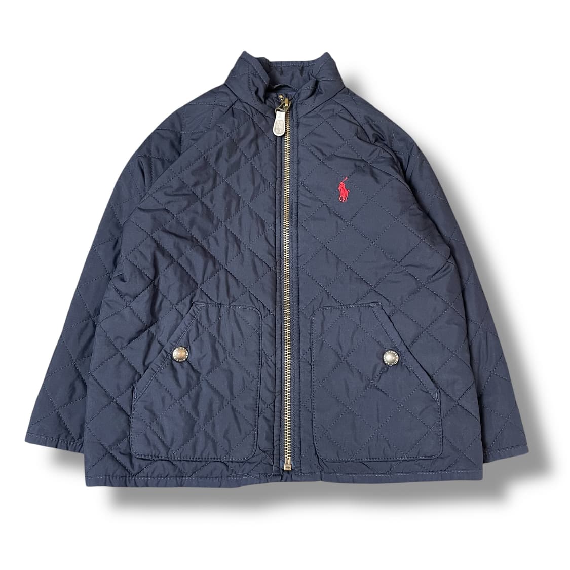 폴로랄프로렌 키즈 레드 포니 네이비 퀄팅 자켓 3T 상품이미지1