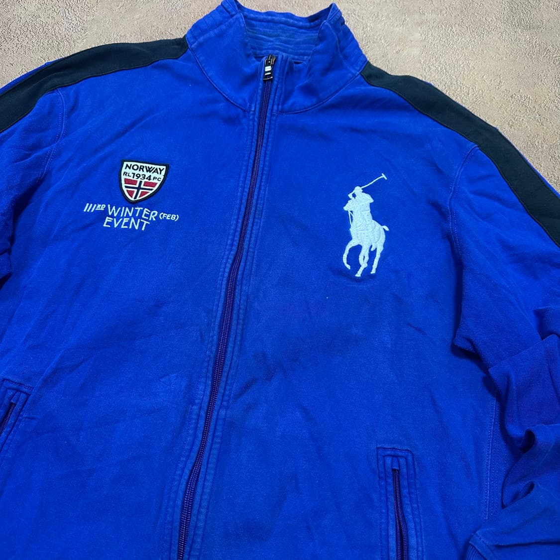 ✨ (바배) 폴로 랄프로렌 노르웨이 빅포니 코튼 투웨이 집업 상품이미지5