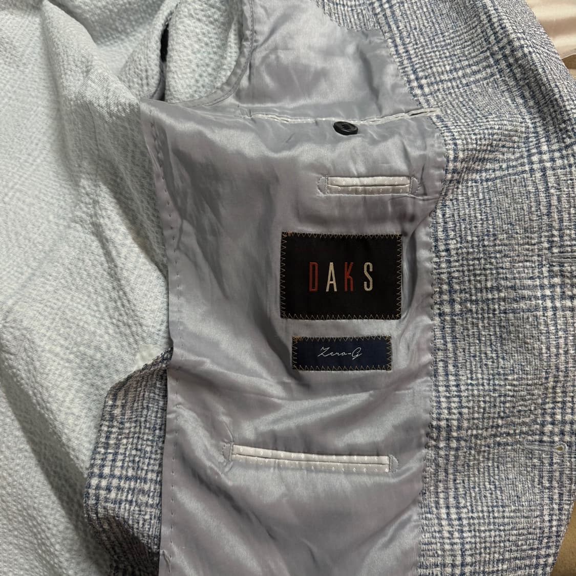[103] 닥스(DAKS) Zero-G 폴리 하계 체크 자켓 상품이미지6
