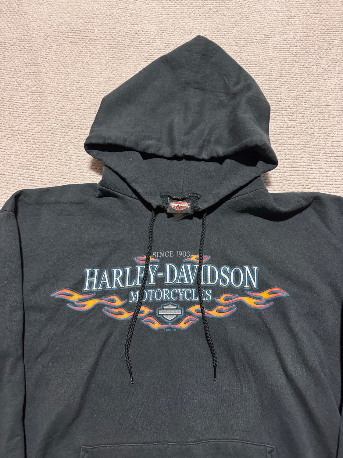 00s 할리데이비슨 블랙 후드티셔츠 L 상품이미지2