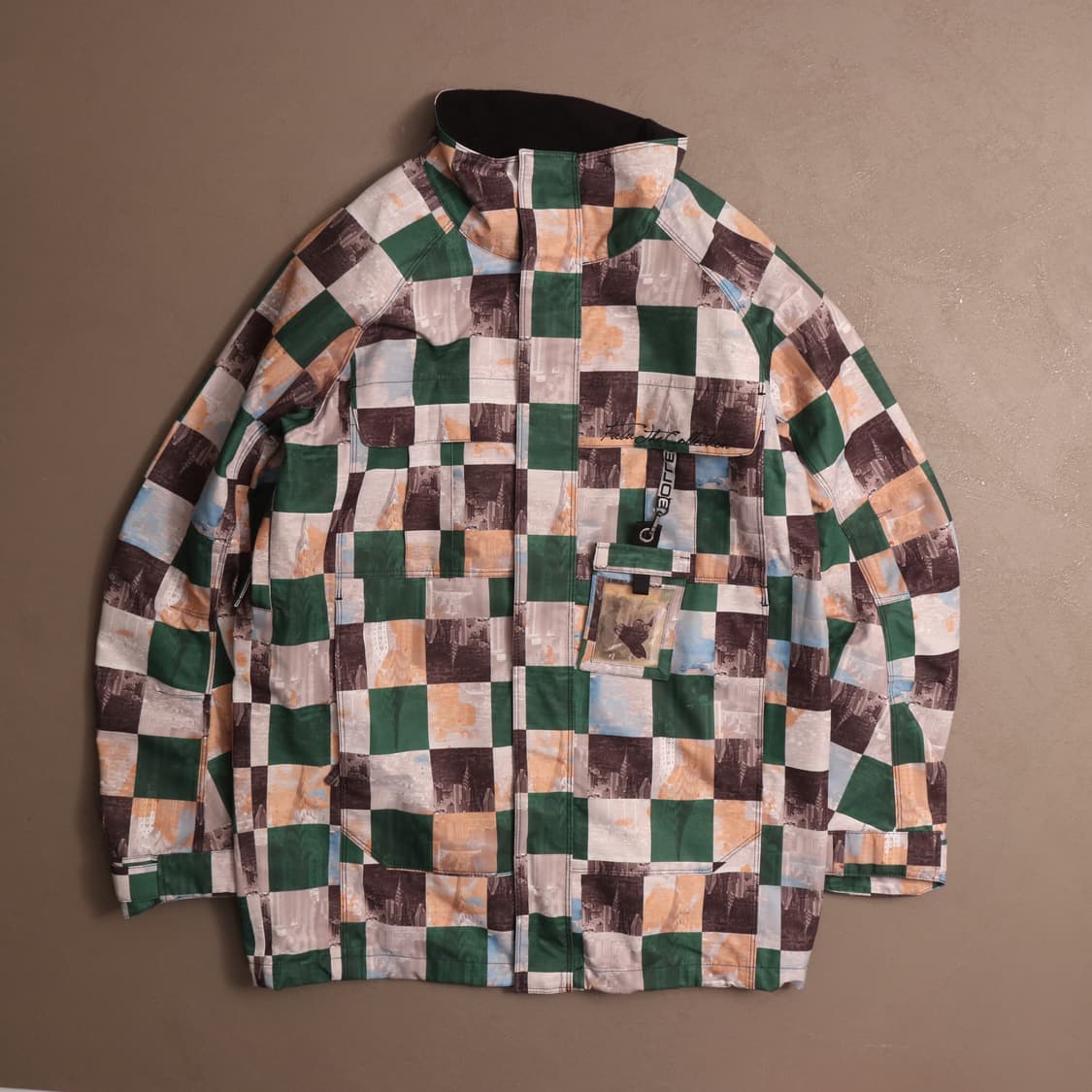 후부 체커보드 올드스쿨 나일론자켓 A1512 상품이미지1