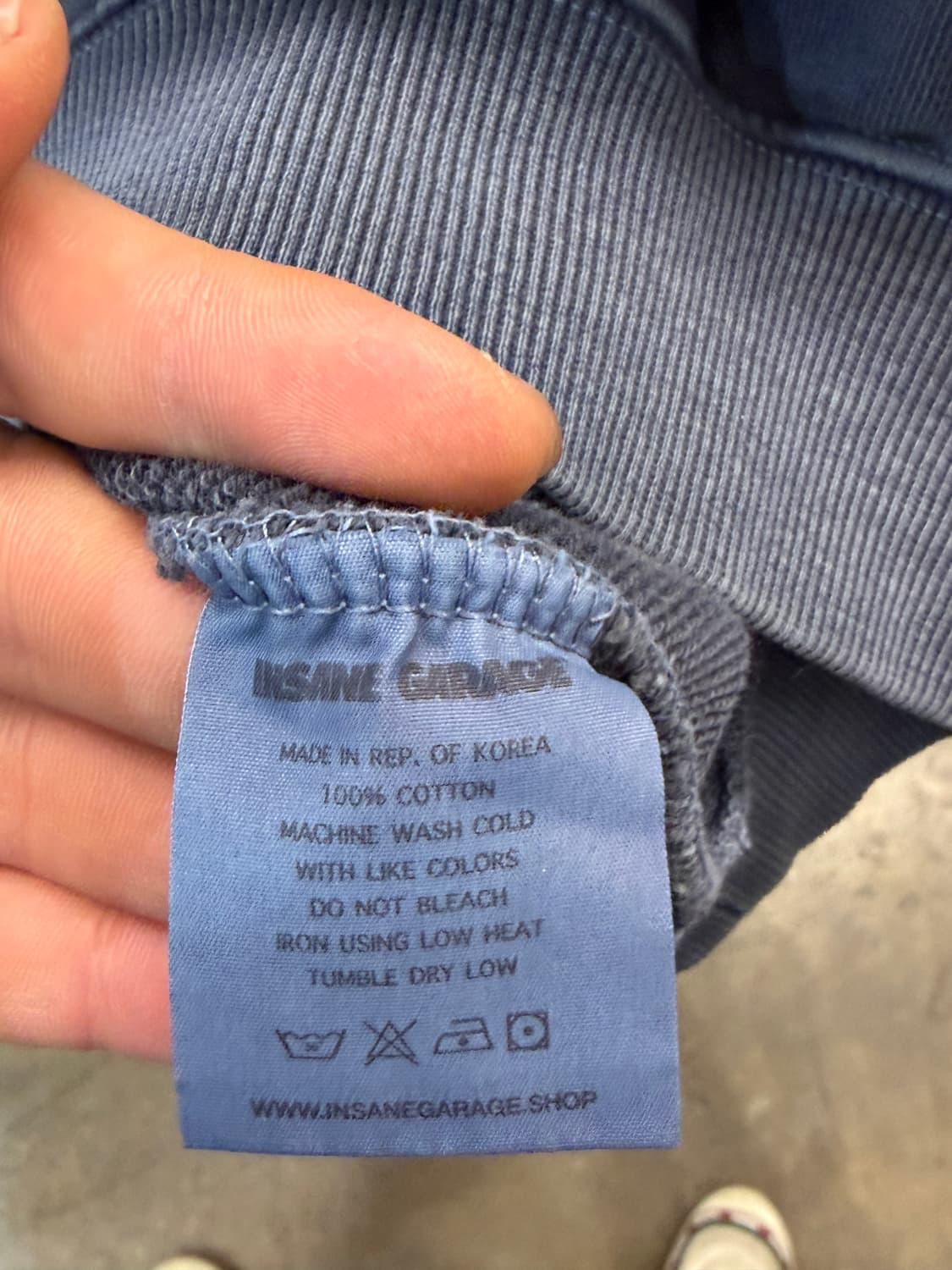 INSANE GARAGE 블루 맨투맨 티셔츠 1 상품이미지4