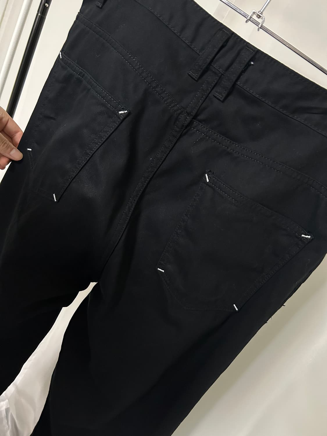 백포켓 스티치 코튼 와이드 팬츠 상품이미지5