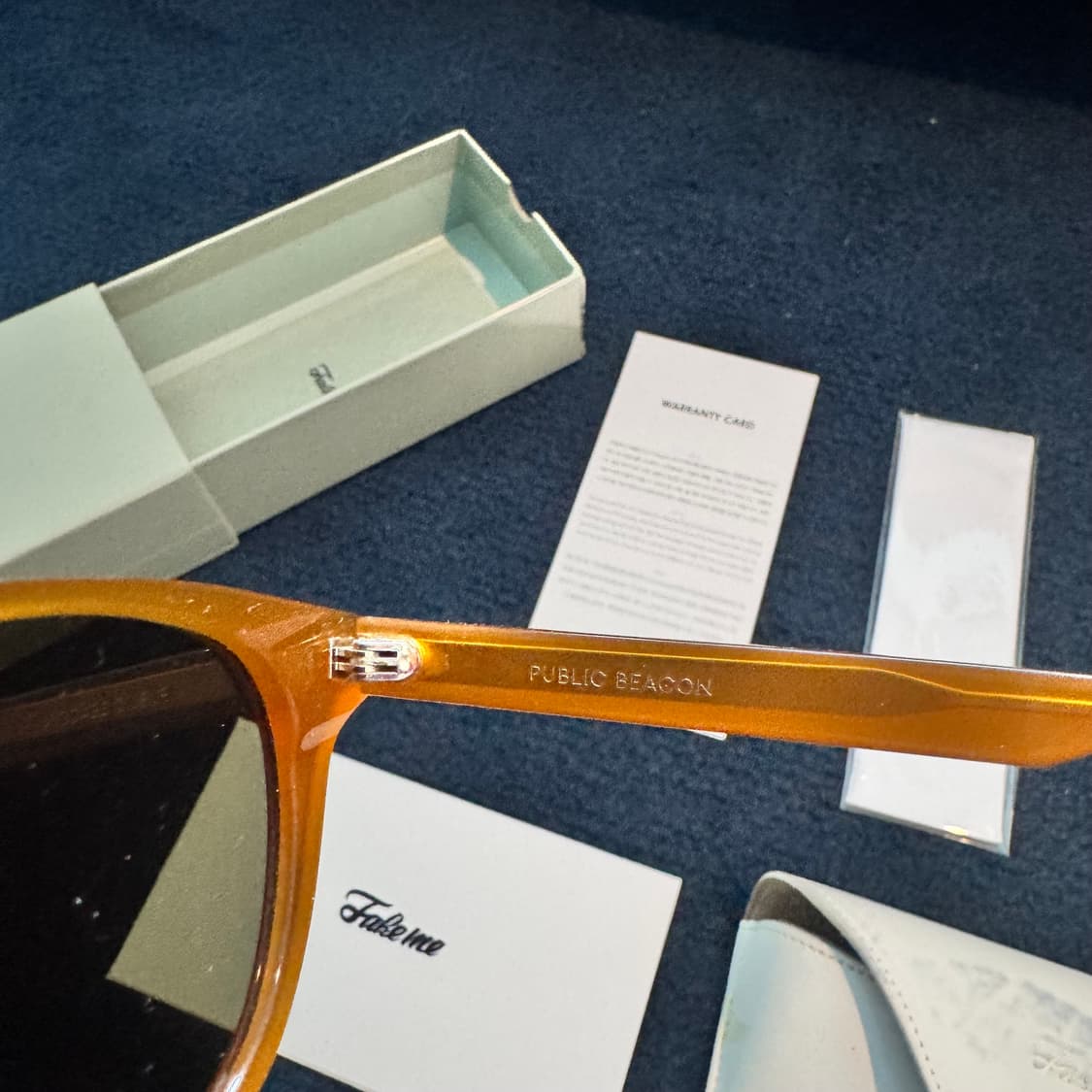 Fake me 페이크미 갈색 브라운 선글라스 오렌지 풀세트 상품이미지5