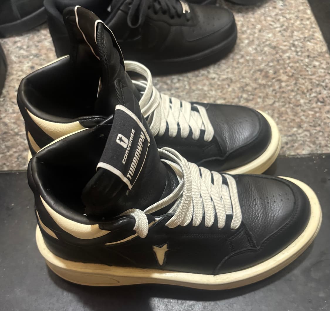 컨버스 x 다크쉐도우 터보웨폰 블랙 크림 280 릭오웬스 상품이미지3