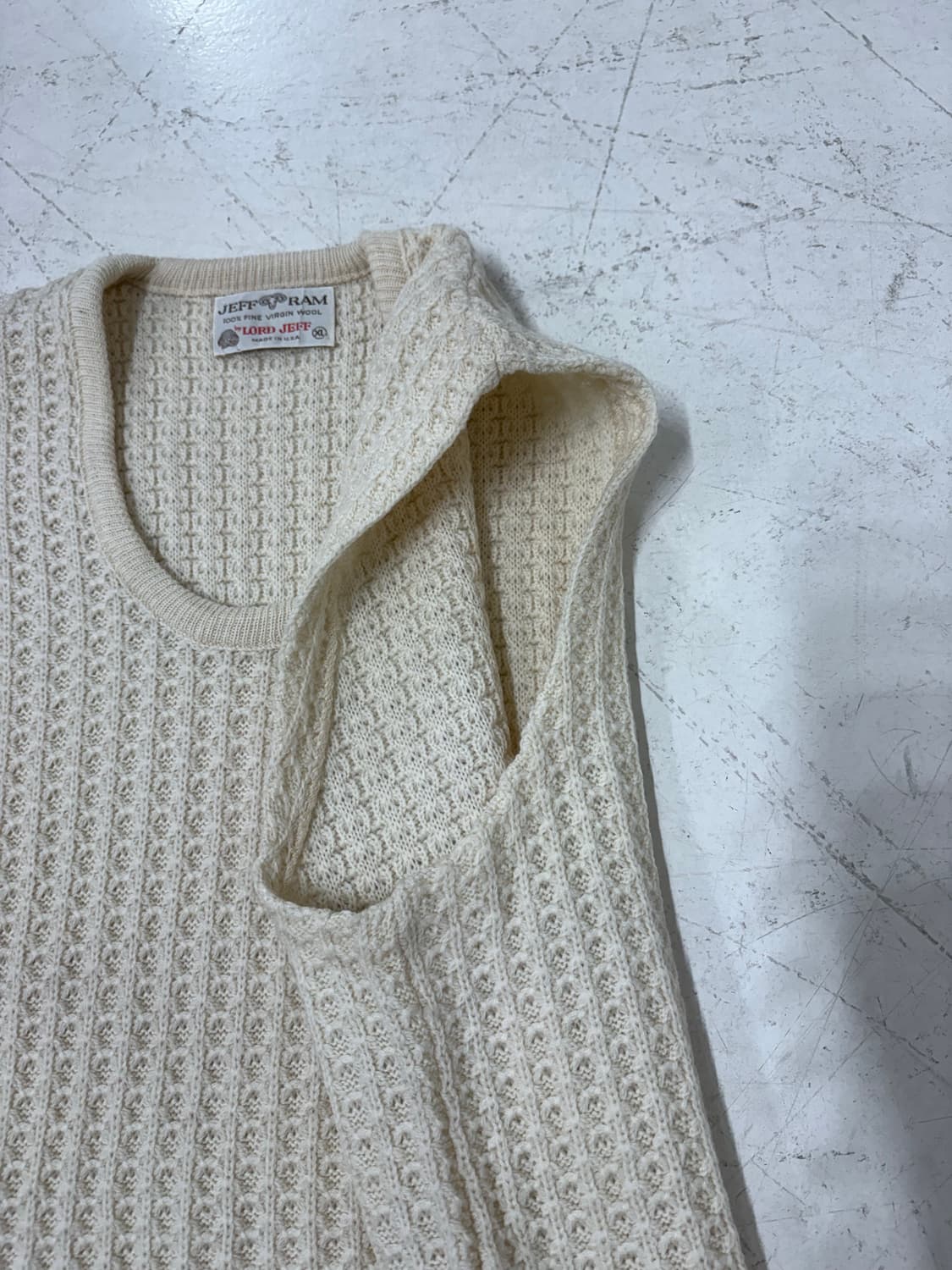 70-80’s Lord Jeff Virgin Wool Knit Vest 상품이미지4