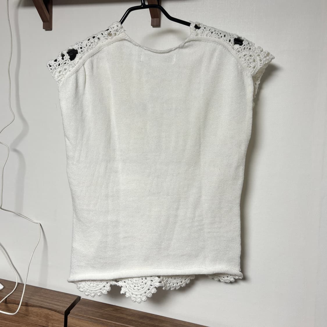 Comme des garcons 꼼데가르송 레이어드 크로쉐 니트 탑 상의 상품이미지3