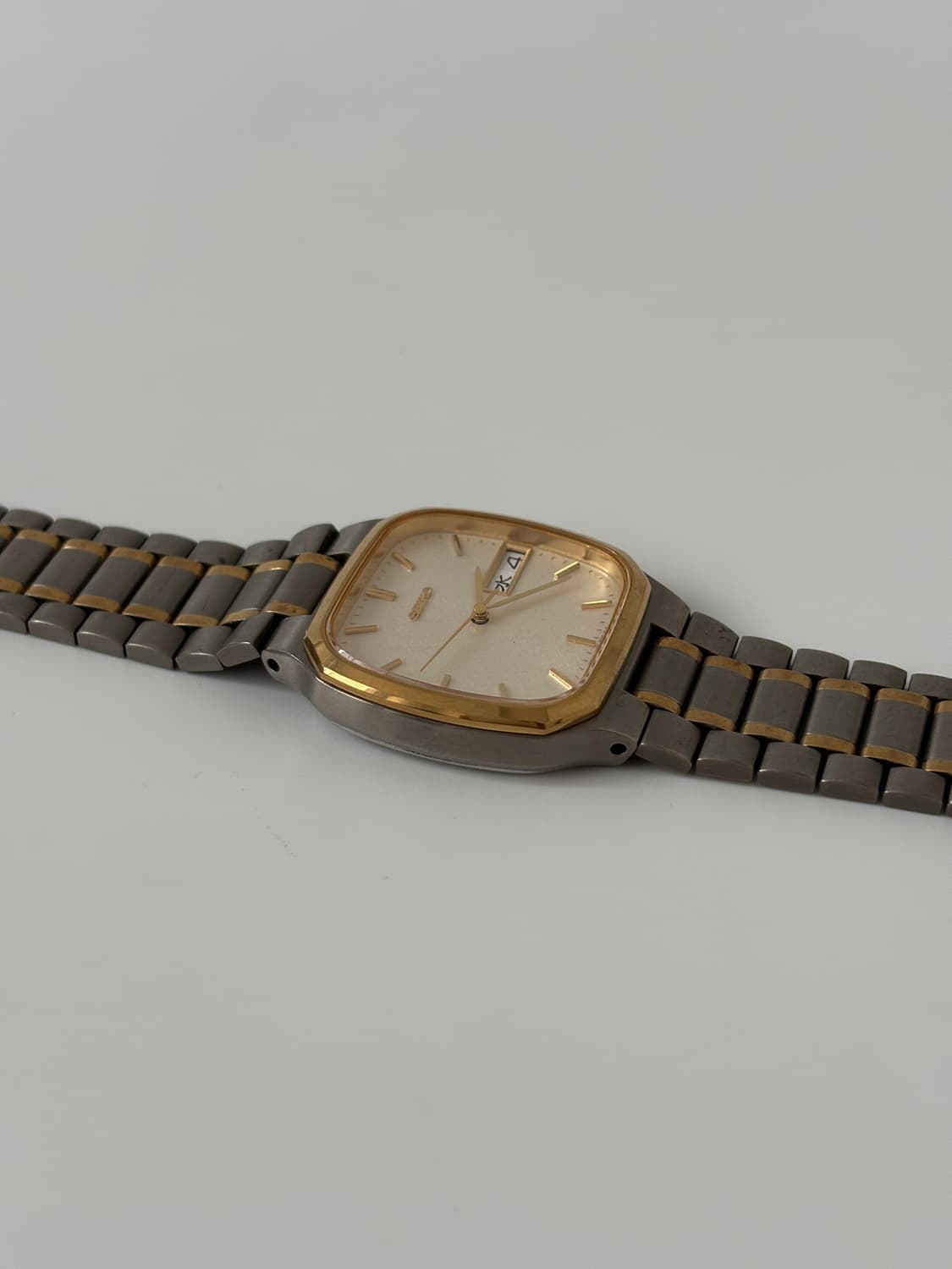 1990s Texture Titanium Square Quartz 상품이미지7
