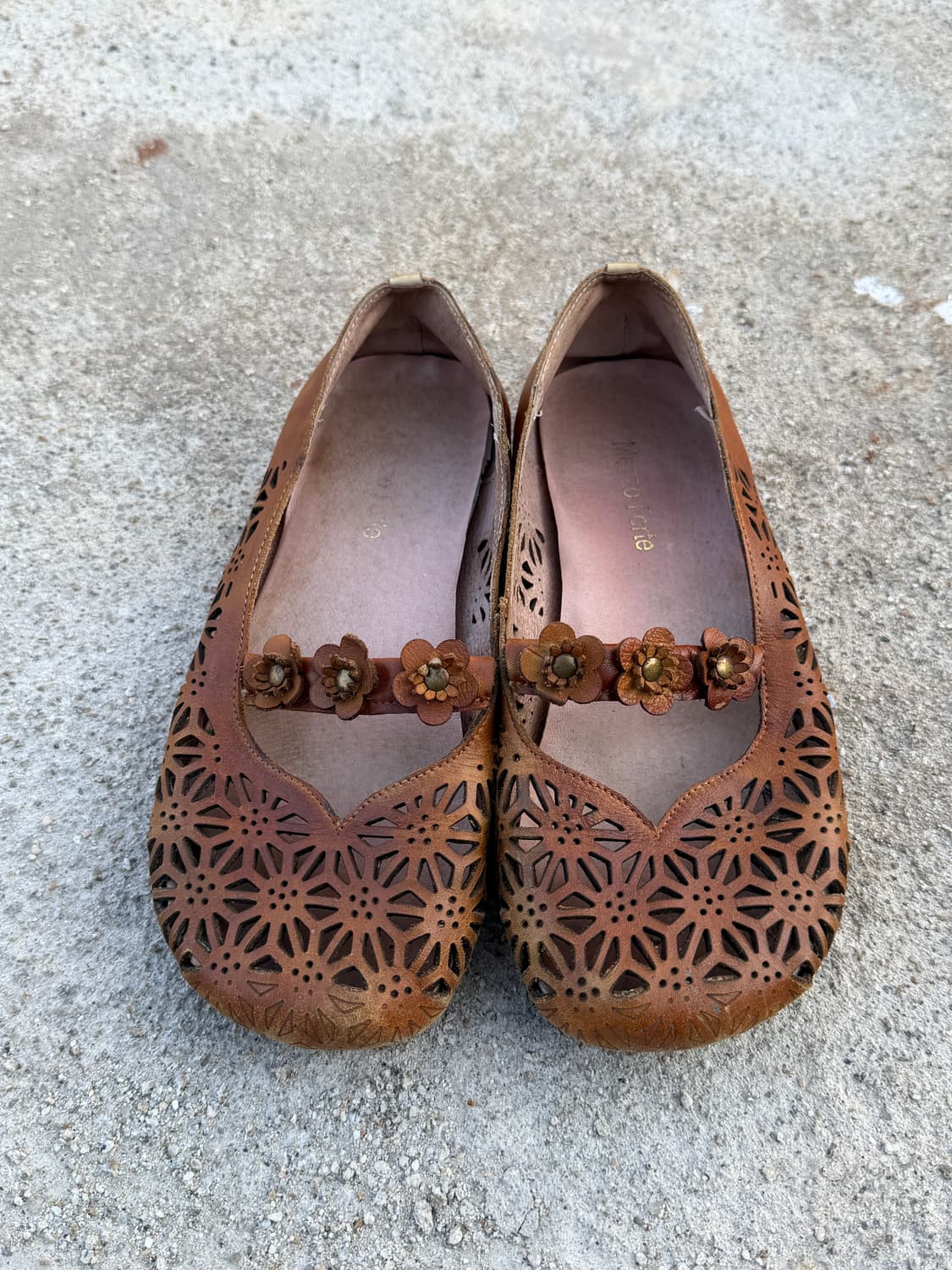 일본빈티지 모리걸 꽃장식 플랫슈즈 상품이미지4