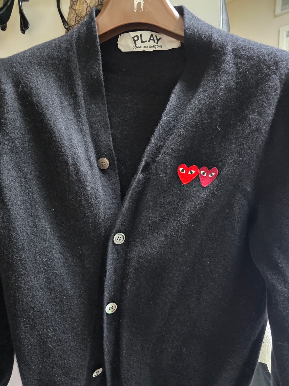 플레이꼼데가르송 블랙 가디건 상품이미지1